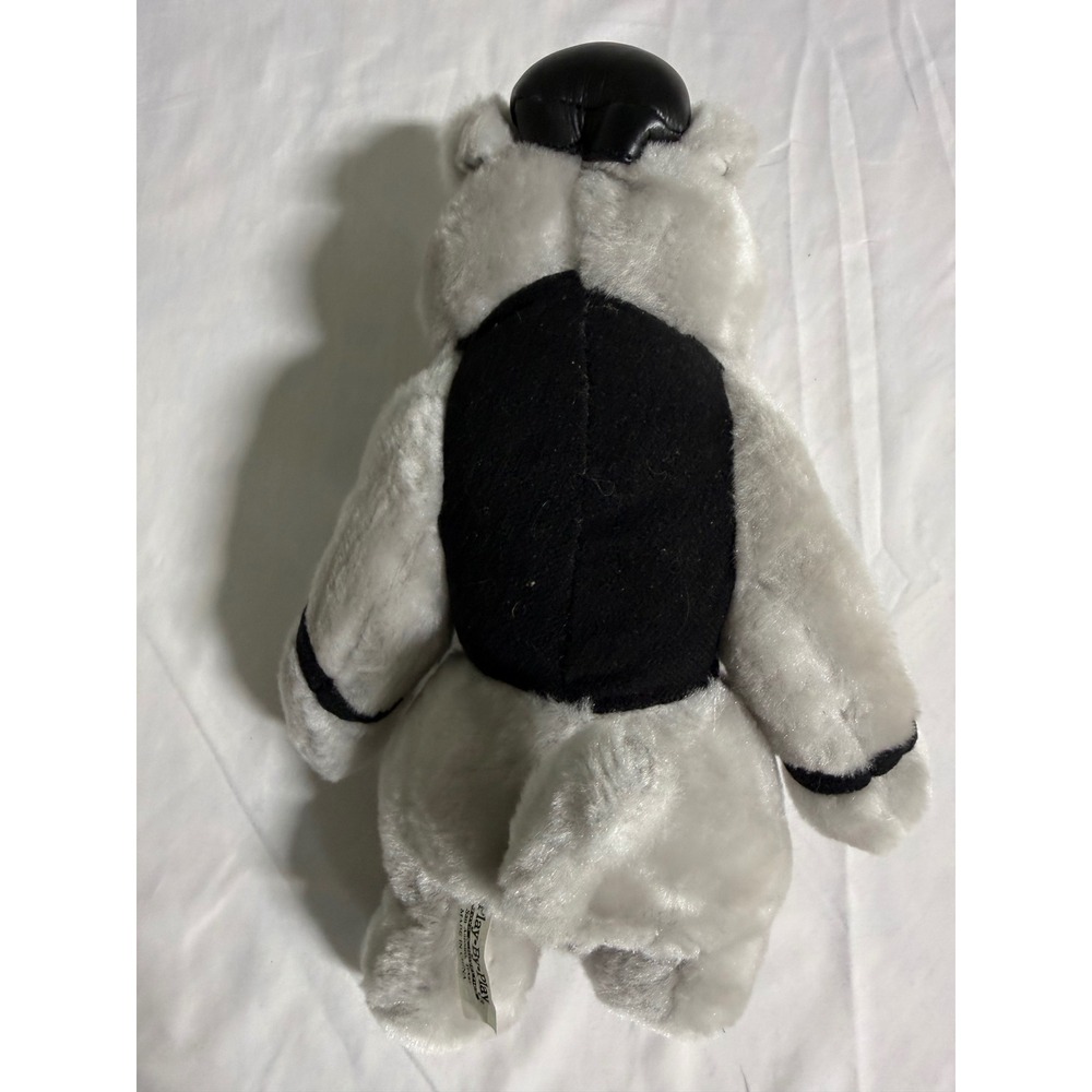 Vintage Harley Davidson Bulldog Plush Biker Dog Play-By-Play Grey 10 Inch - Picture 4 of 8